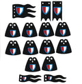 Red-White Shield Knights Cape/Flag/Banner Bundle