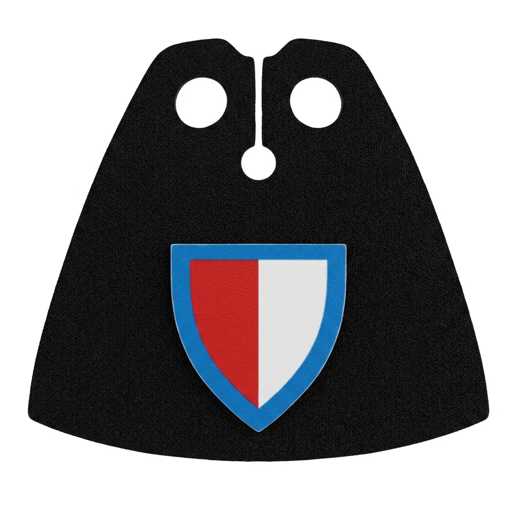 Classic Red-White Shield Knights Cape