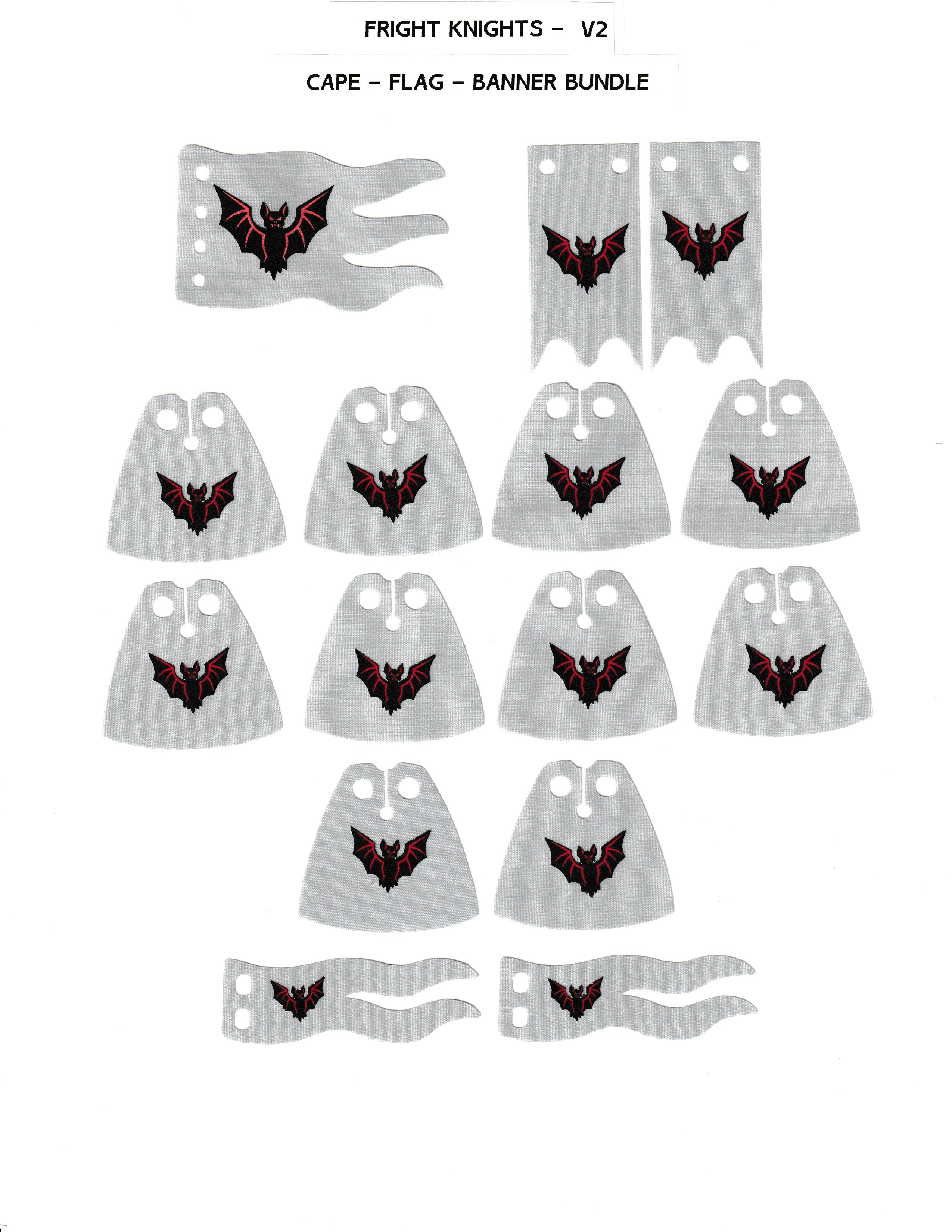 Fright Knight BB MOC Cape/Flag/Banner Bundle