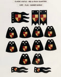 Red & Peach Quarters Cape/Flag/Banner Bundle