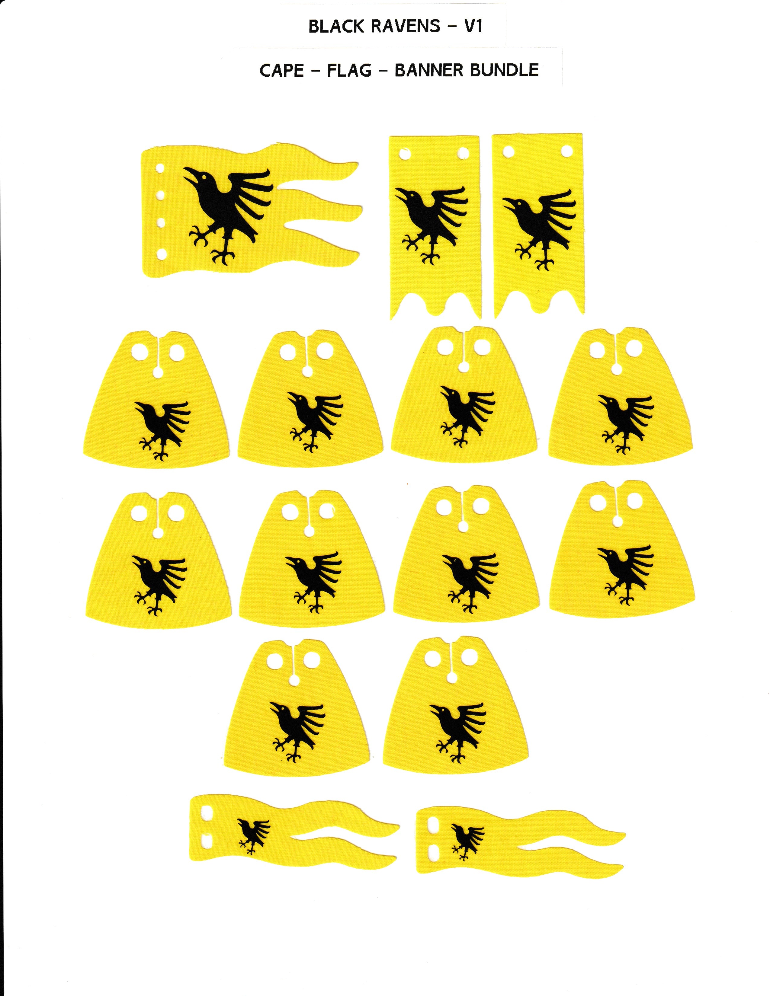 Raven Knights Cape/Flag/Banner Bundle